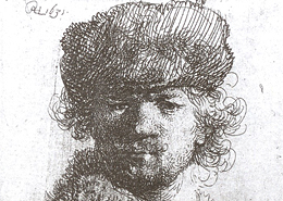 Pašportrets ar apaļo cepuri